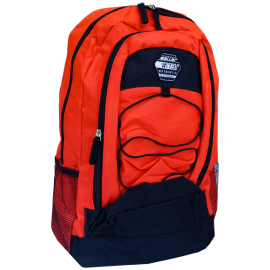 Rucsac scolar unisex orange cu siret si 2 compartimente